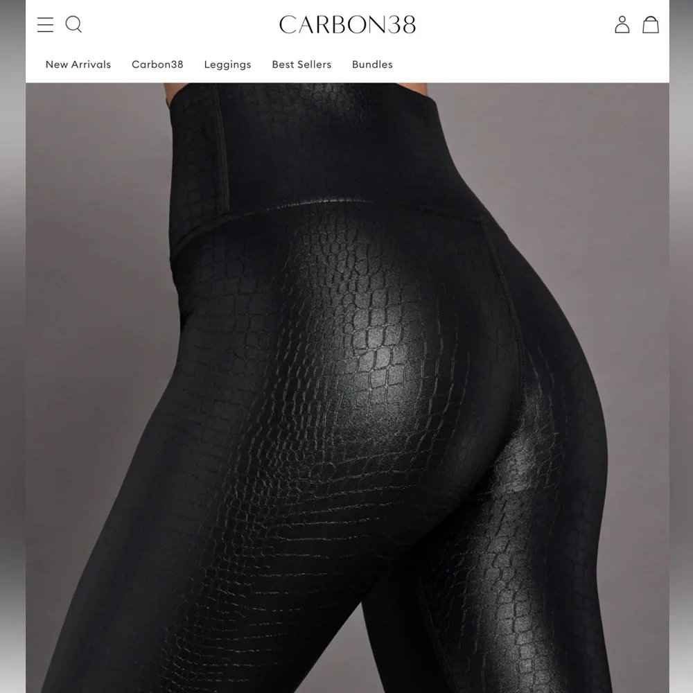 Carbon 38 Croc Takara Shine High-Waisted Black Leggings - Picture 7 of 8